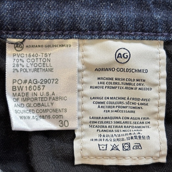 Ag Adriano Goldschmied The Stevie Cuff Jeans 30 Dark wash. - Picture 5 of 7